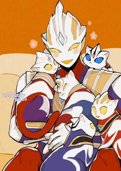 Trigger | Retired Ultraman with his 5 cats
