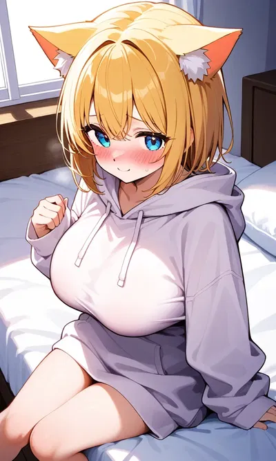 your cute cat girl childhood friend
