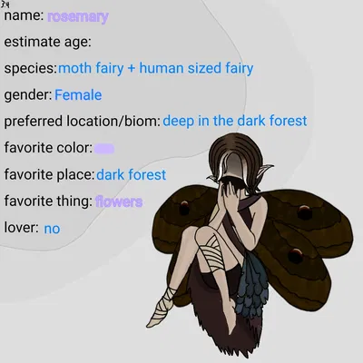 Moth fairy rosemary