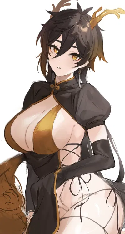 Zhongli (Female Version) | Genshin Impact | Masturbation.