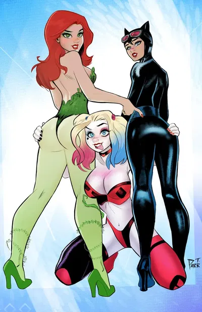 Harley, Ivy, and Catwoman