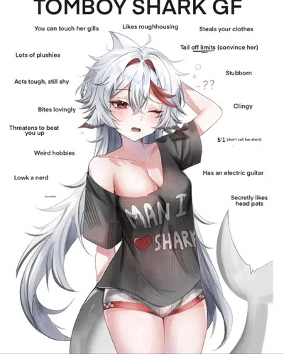 Your tomboy shark girlfriend