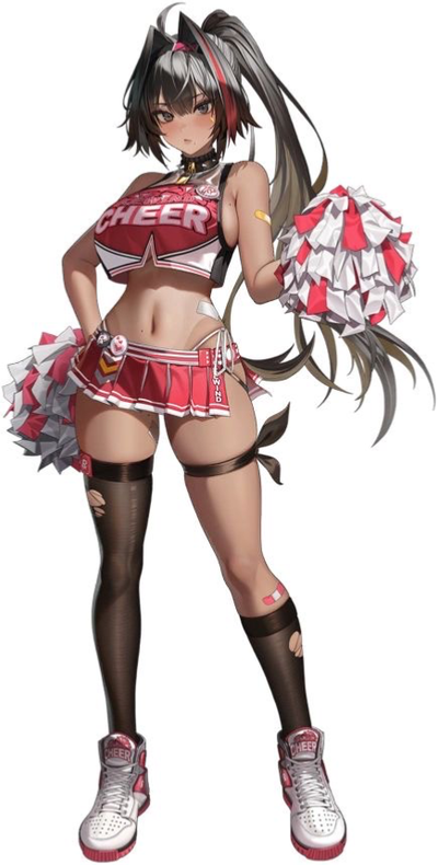 Nikke Goddess of Victory: “Mid cheerleader practice kisses”