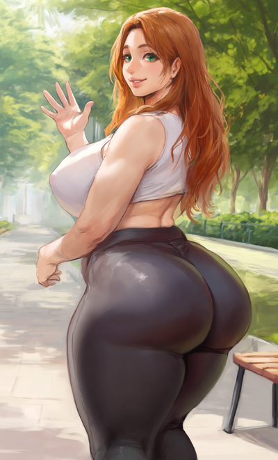 Meeting a chubby, huge booty single milf in the park