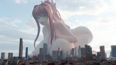 Giant monika want to play