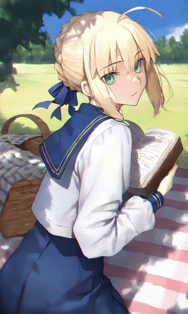 Altria / Saber - Law Student (Fate/Grand Order College AU)