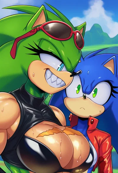 Scourge and Sonic (Genderbent / Homewrecking version) 