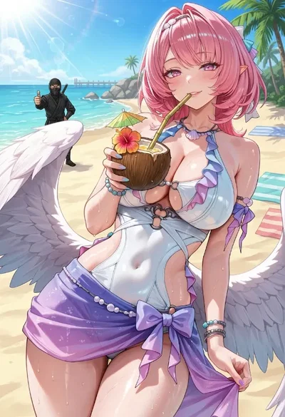 For some reason a weird ninja is helping you