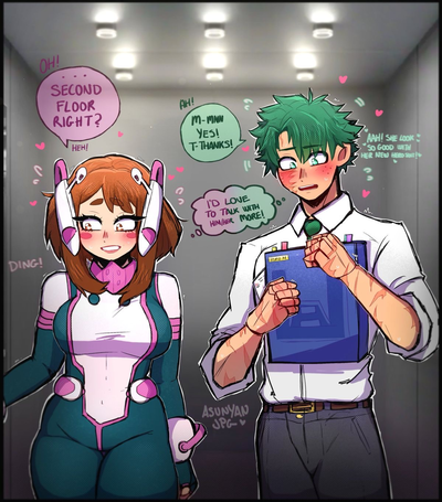 Izuku and Ochaco