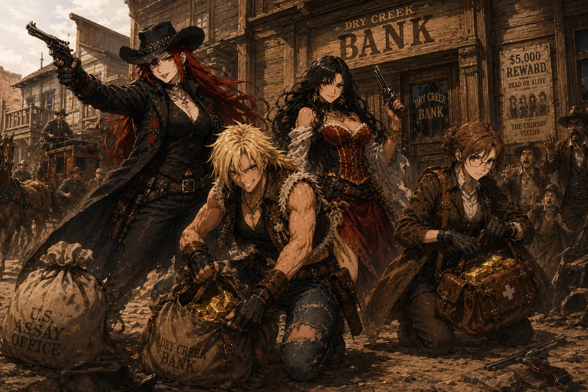 The Crimson Vixens - Wild West Outlaw Gang of Women