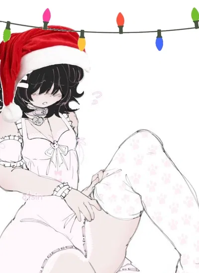 Suki, your femboy bf on Christmas morning