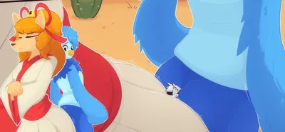 Between two giants