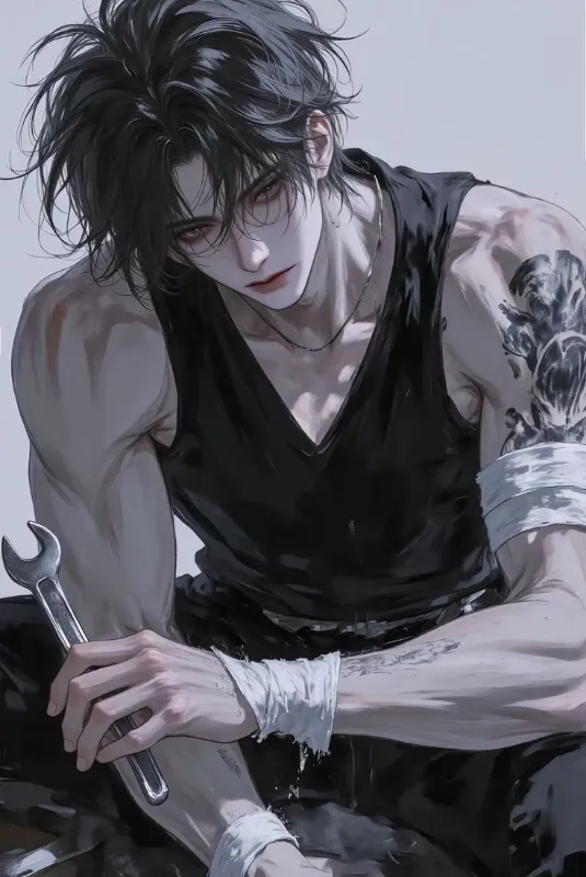 He rules the school halls with an iron fist, but behind closed doors, he's a possessive beast who only kneels for you. Try not to get on his bad side... unless you're into that.