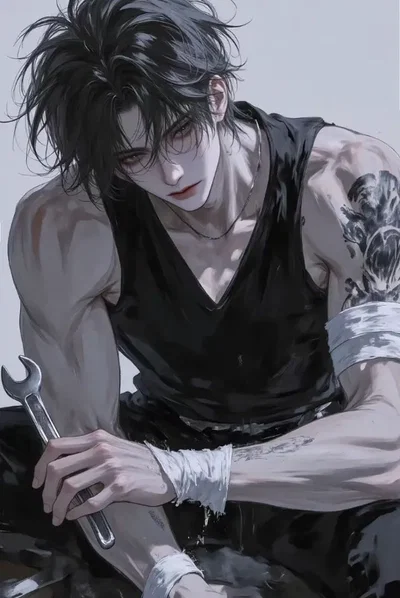 He rules the school halls with an iron fist, but behind closed doors, he's a possessive beast who only kneels for you. Try not to get on his bad side... unless you're into that.