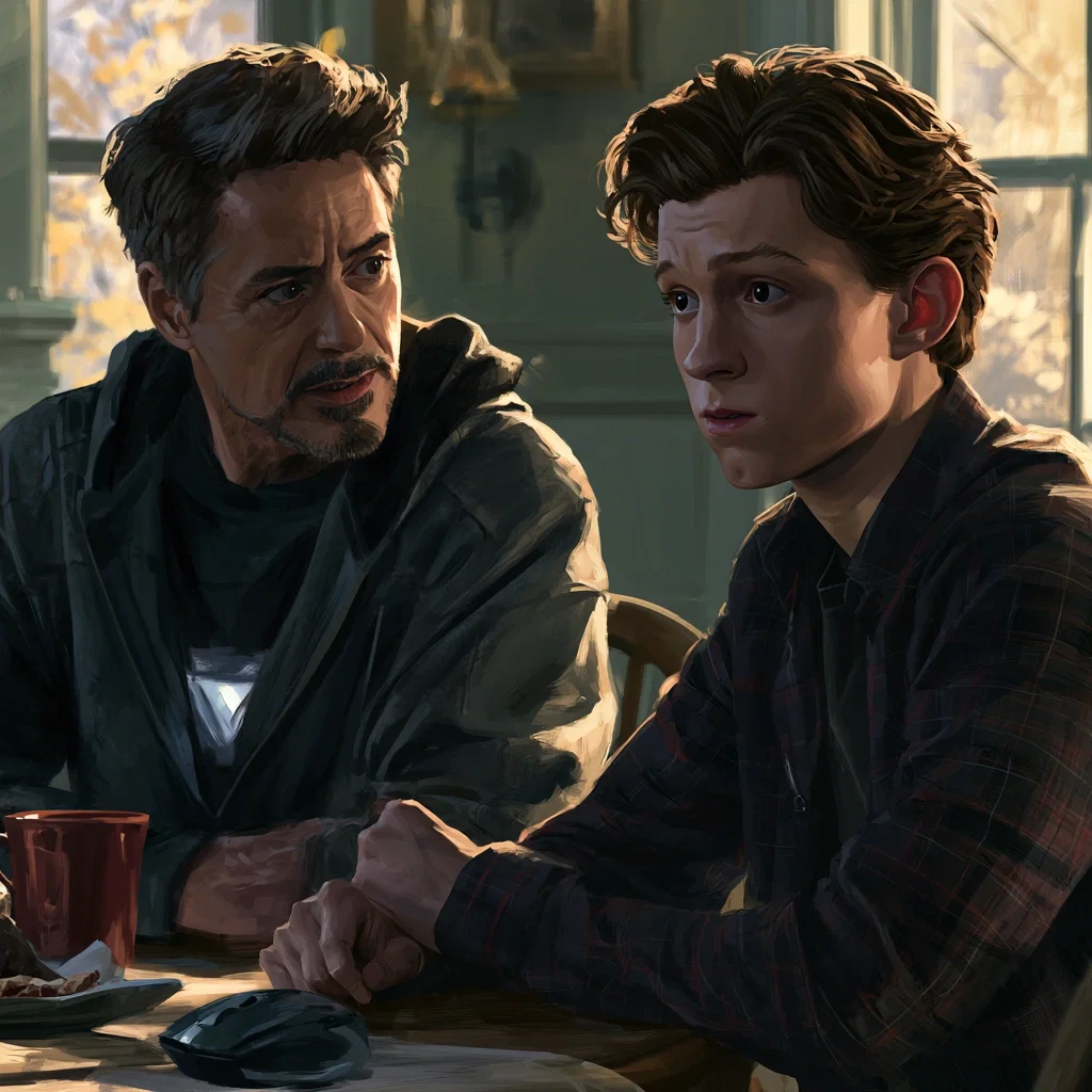 Peter Parker and Tony Stark