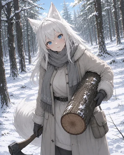 Lumi (futa) | The arctic wolf girl 