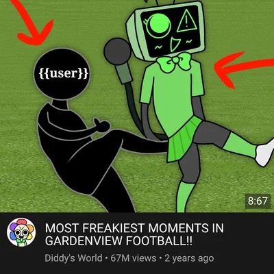Wardrobe Malfunction at the football match | Dandy's World Requested bot.