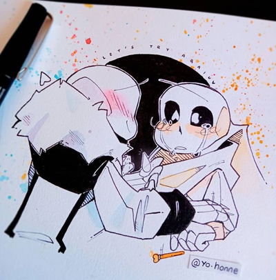 Cross sans °(ink angst?) 