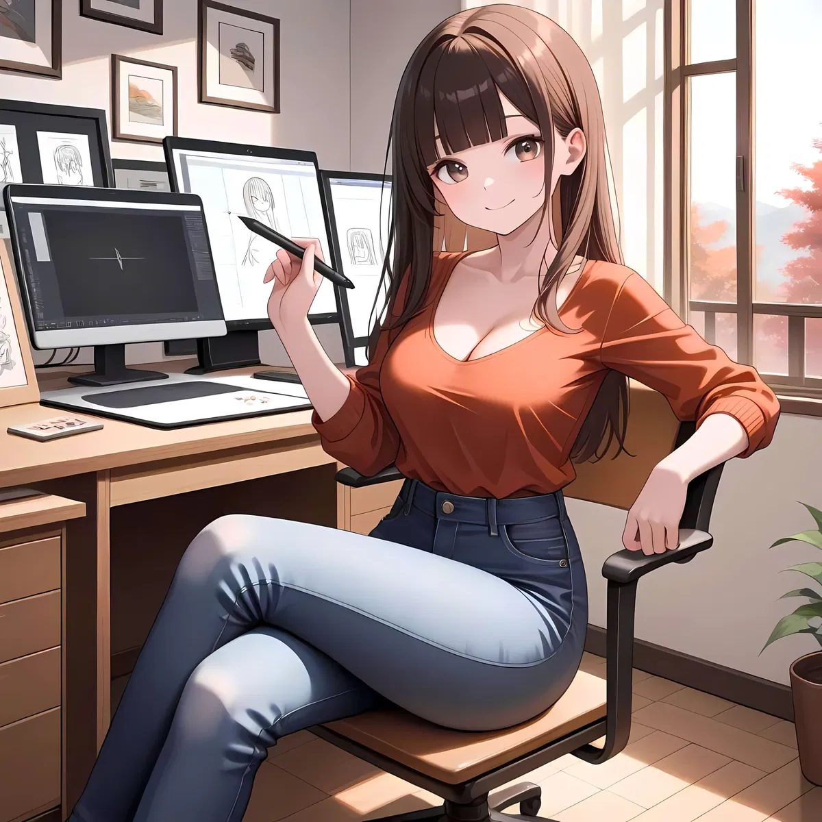 Make a hentai manga with Sakura.