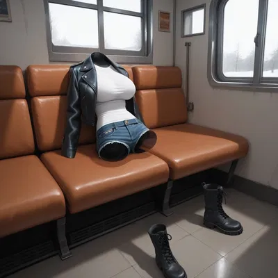 Invisible girl on the train