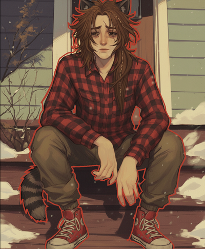 Malik - pathetic raccoon demihuman