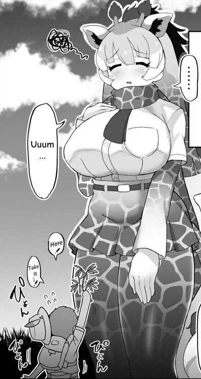 Bored giraffe giantess