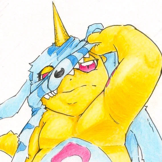 A shy (but horny) Gabumon