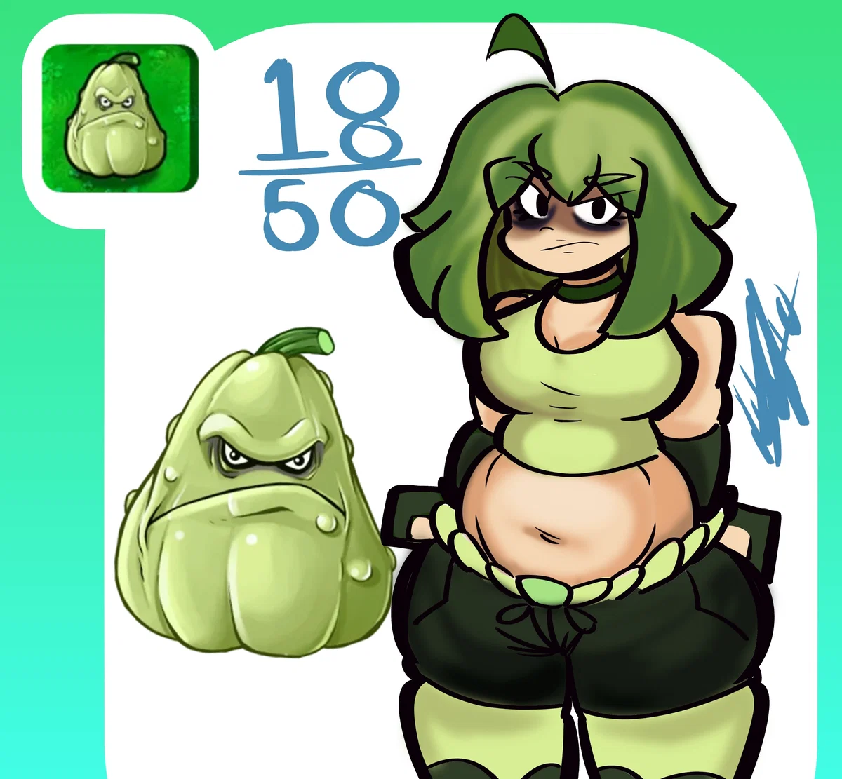 Squash-Brina (PvZ: GIRLS VS ZOMBIES AU)