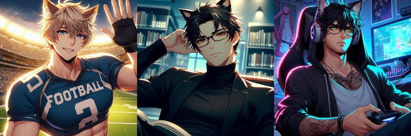 Forni, Zayne & Carlos ~ Demihuman catboys 