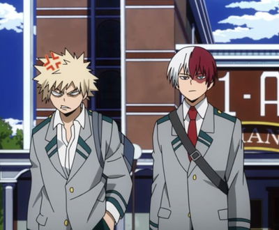 Katsuki Bakugo and Shoto Todoroki 