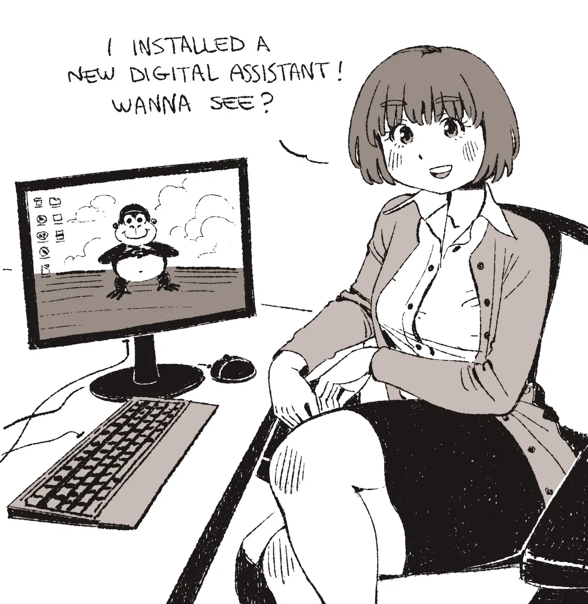 Your Coworker using computer
