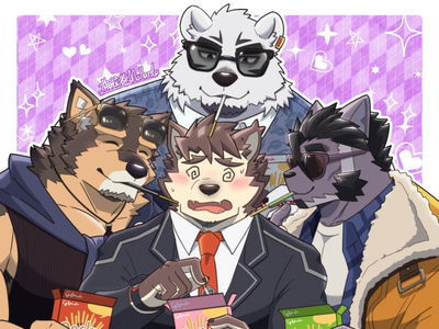 Pocky day with Pubraseer, Borealis and Tsuneaki!