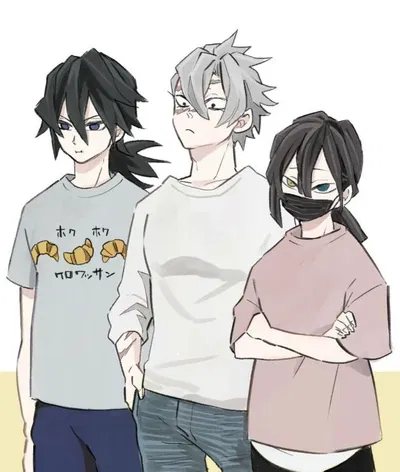 Sanemi and Obanai amd Giyu