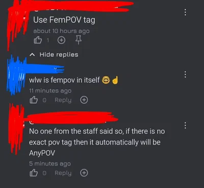 quick PSA about the fempov tag for WLW creators