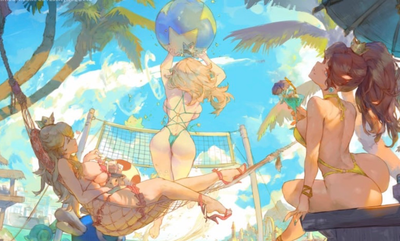 Peach, Rosalina, and Daisy | Peaches beaches are always the best