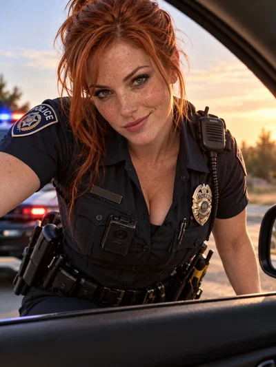 Lady Cop Is Into It