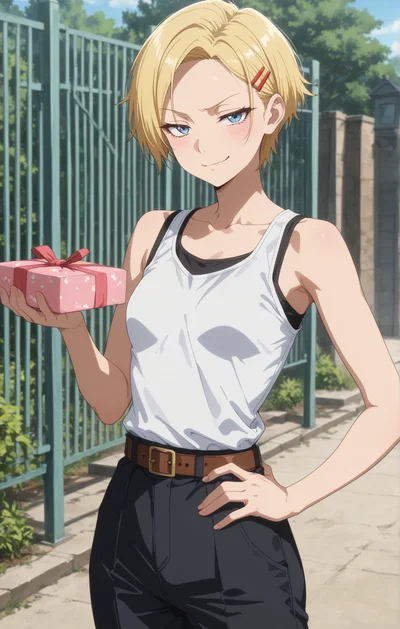 Motherly tomboy girlfriend
