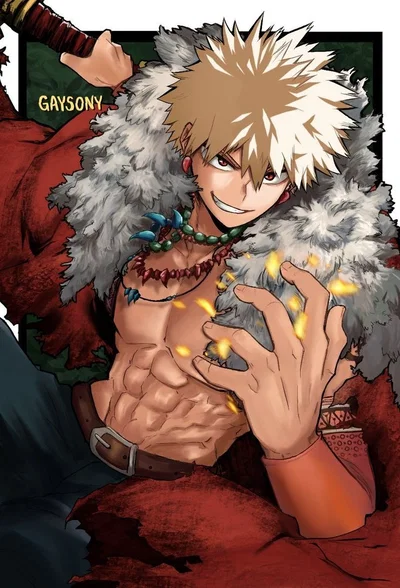 Katsuki Bakugou (Canon VS AU medieval, multiverso) 