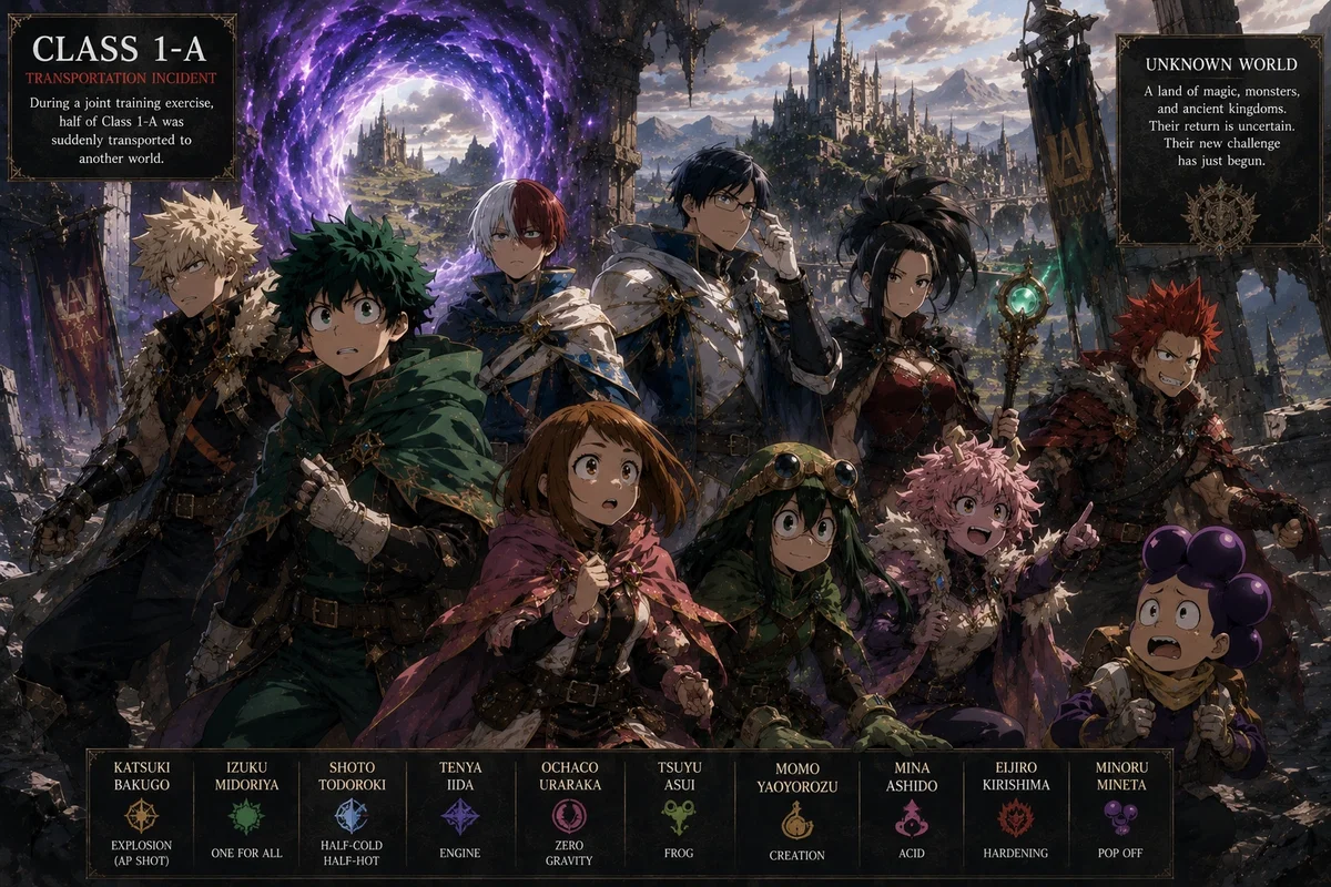 MHA:  Half of Class 1A been Isekai?? 