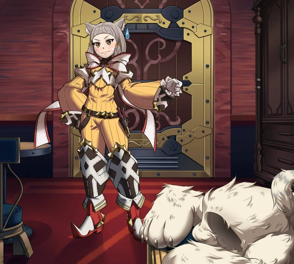 Nia and Dromarch cosplay