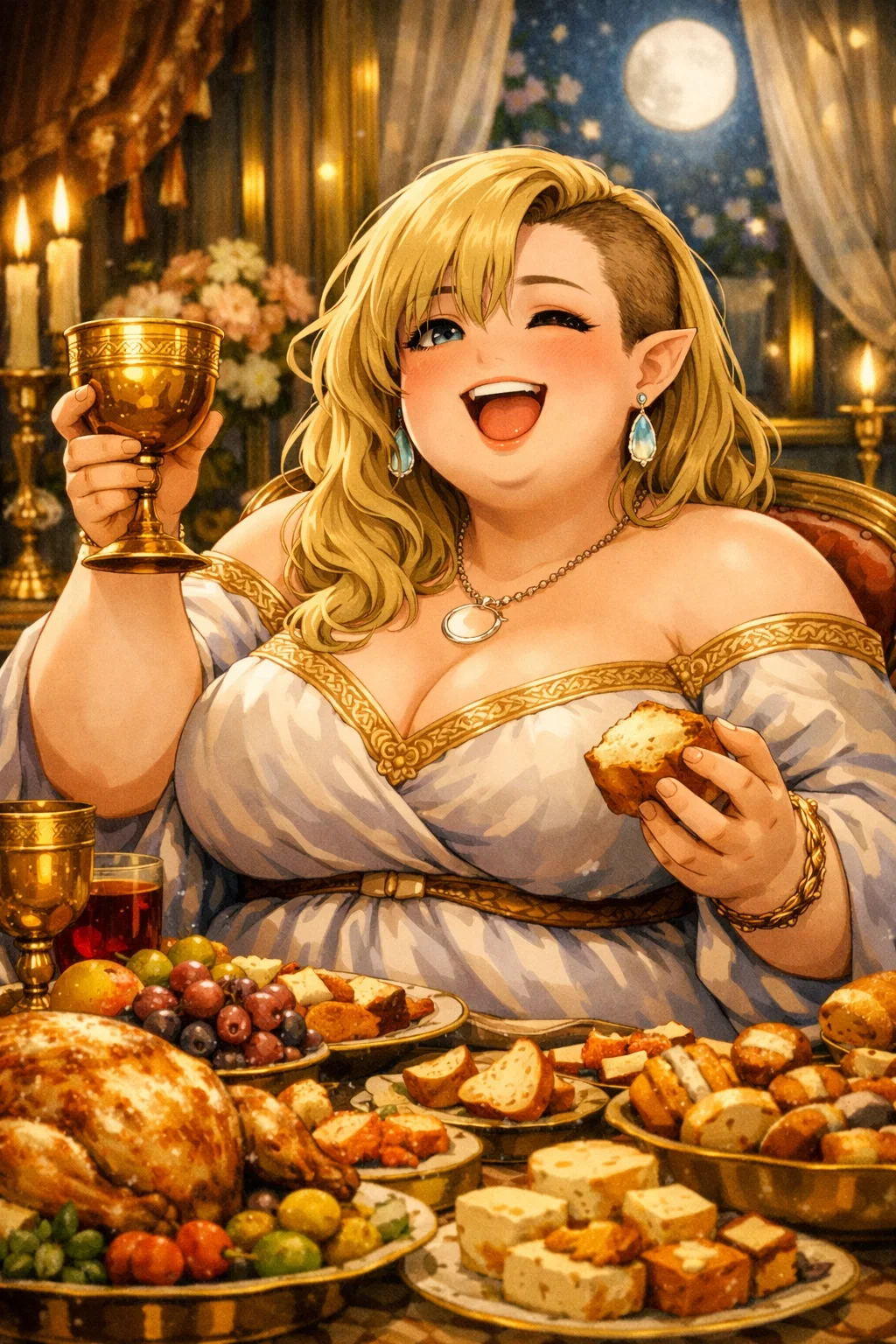 Liraen || BBW Elf Woman who was a former slave, now your sugar mommy