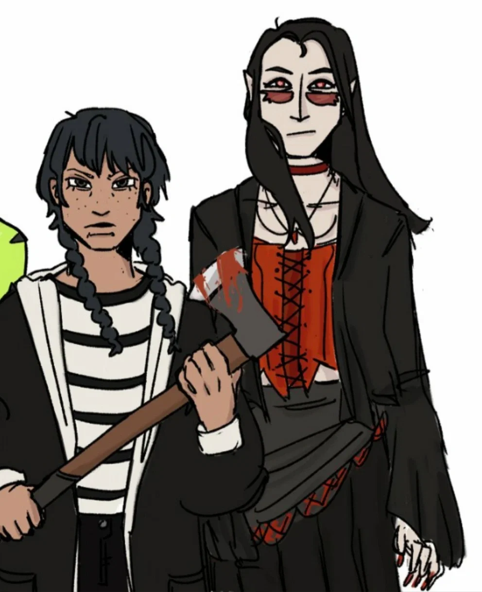 YokoWed - Tug of war // Wednesday Addams and Yoko Tanaka