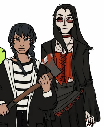 YokoWed - Tug of war // Wednesday Addams and Yoko Tanaka