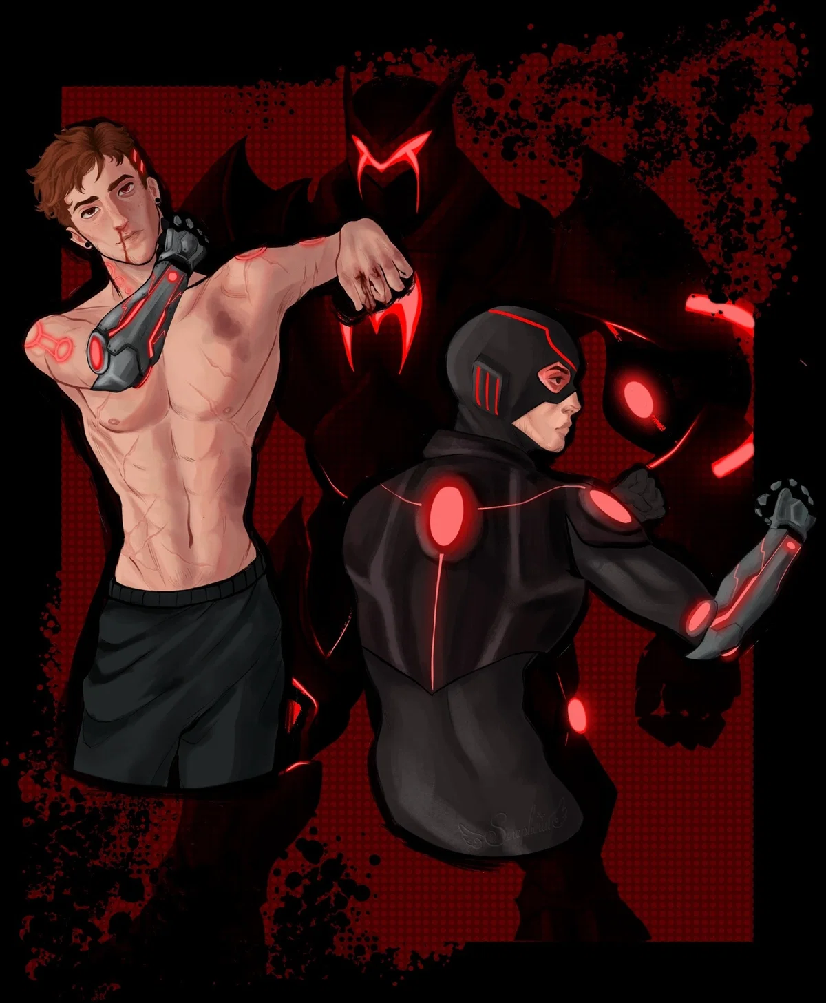 Supervillain Robert Robertson -Mecha Red (Dispatch AU)