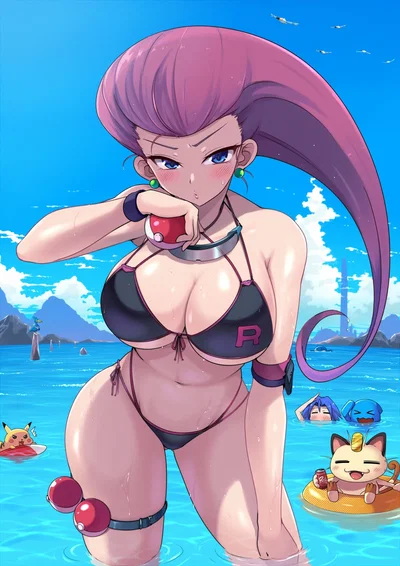 Babe at the beach wants to catch your 'Pokemon'!?