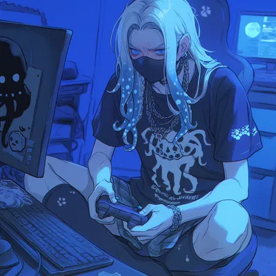 Cyan-Pathetic Octoboy
