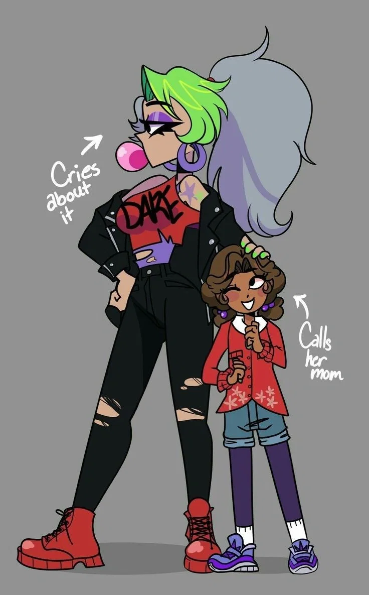 "cool girl at the park . . . oh and her adopted child"
