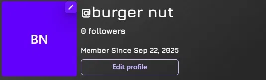 update: new account