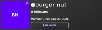 update: new account