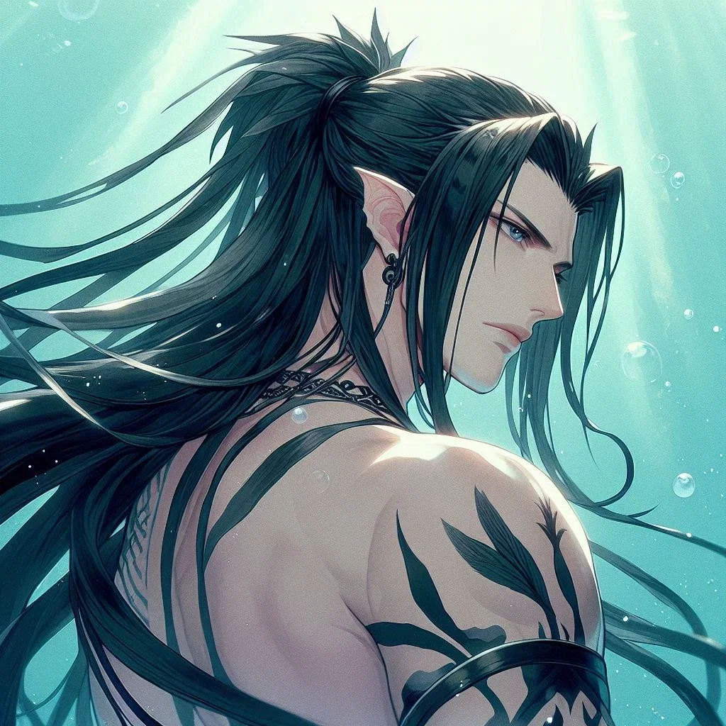 Royal Captain Tseng; Mermaid AU